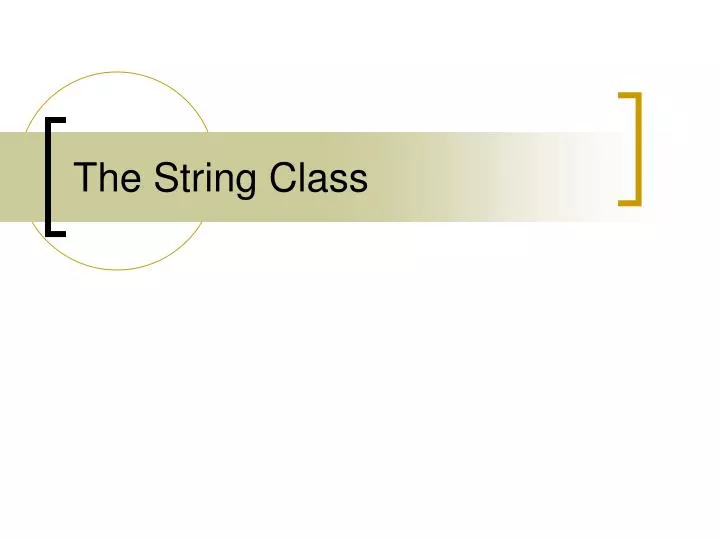 the string class
