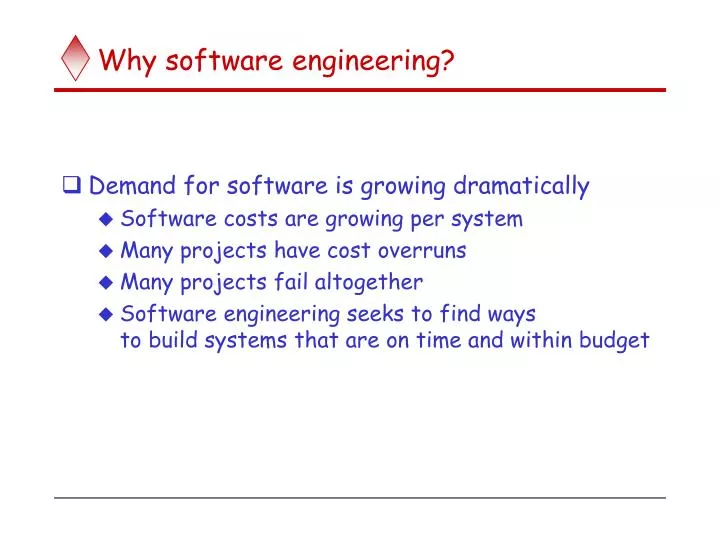 why software engineering