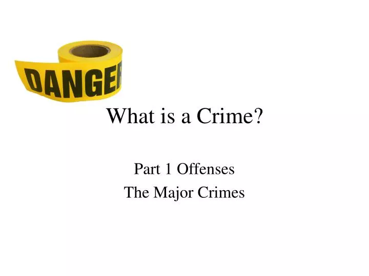 what is a crime