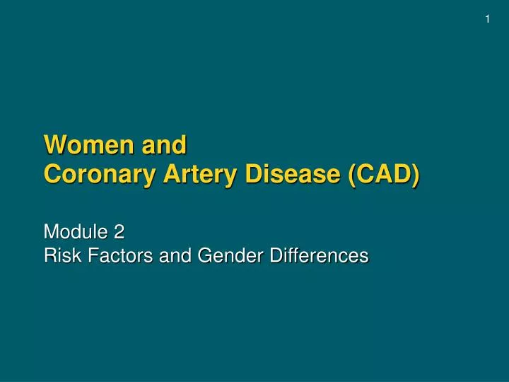 women and coronary artery disease cad