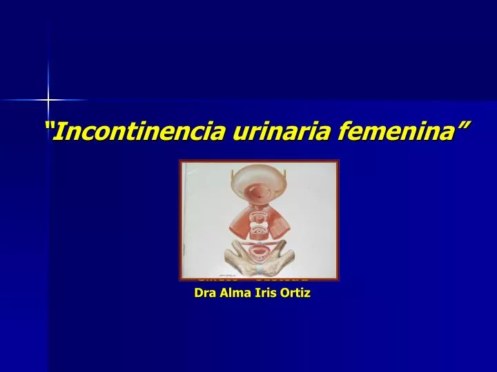 incontinencia urinaria femenina g neco obstetra dra alma iris ortiz