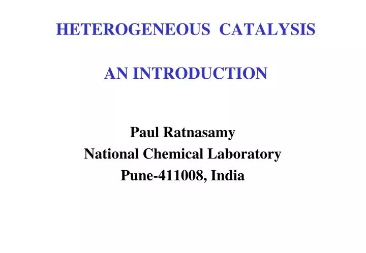heterogeneous catalysis an introduction