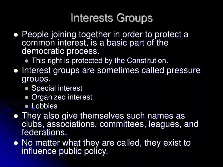 interests groups