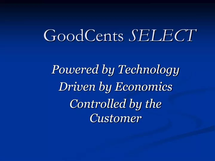 goodcents select