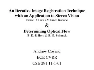 andrew cosand ece cvrr cse 291 11 1 01