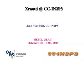 Jean-Yves Nief, CC-IN2P3