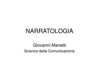 NARRATOLOGIA