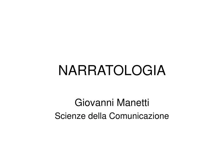 narratologia