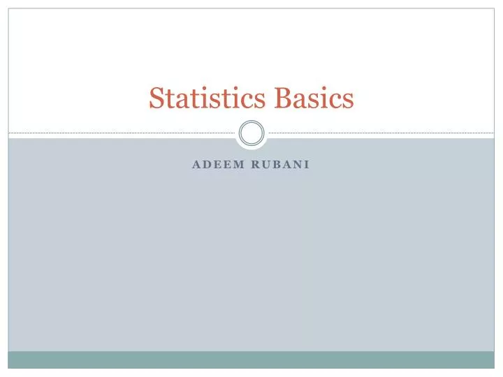 statistics basics