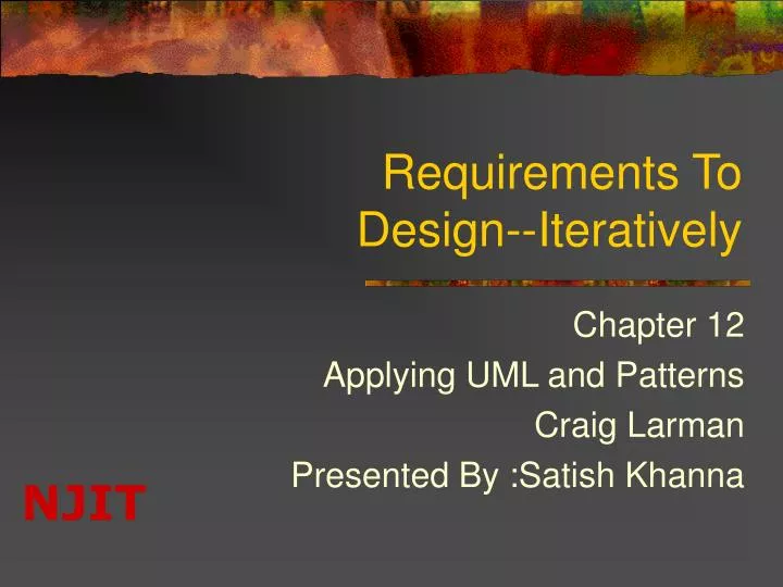 requirements to design iteratively