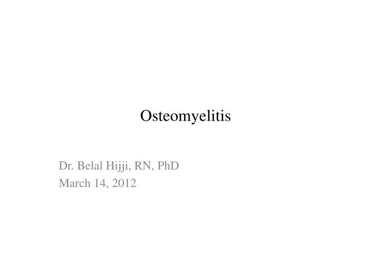 osteomyelitis