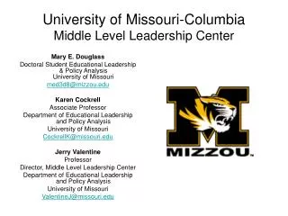 University of Missouri-Columbia Middle Level Leadership Center