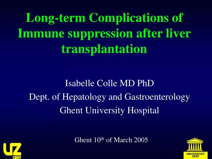 long term complications of immune suppression after liver transplantation