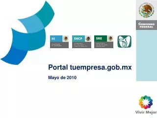 Portal tuempresa.gob.mx Mayo de 2010
