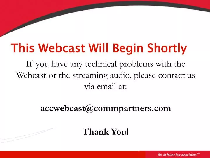 this webcast will begin shortly