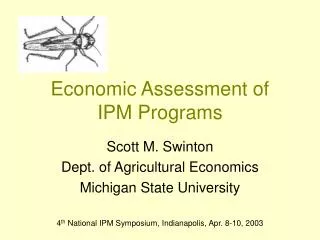 Economic Assessment of IPM Programs