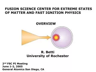 FUSION SCIENCE CENTER FOR EXTREME STATES OF MATTER AND FAST IGNITION PHYSICS