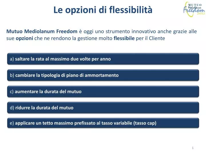 le opzioni di flessibilit