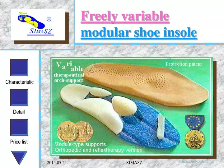 freely variable modular shoe insole