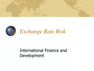 Exchange Rate Risk