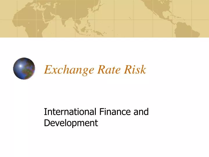 exchange rate risk