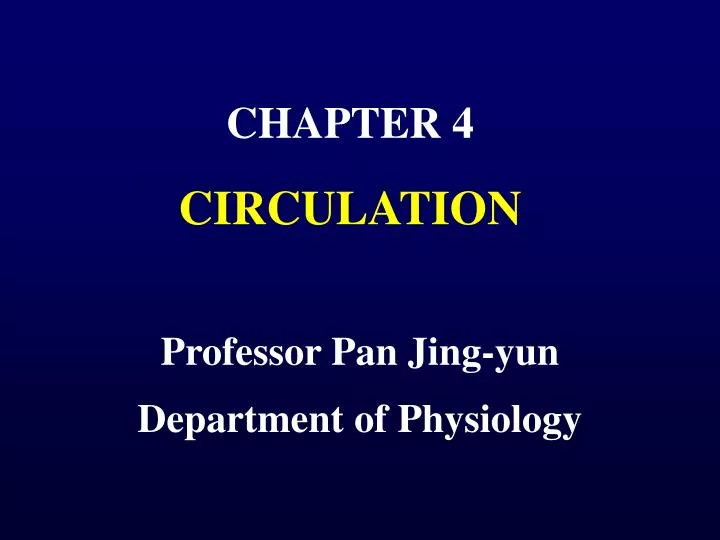 chapter 4 circulation