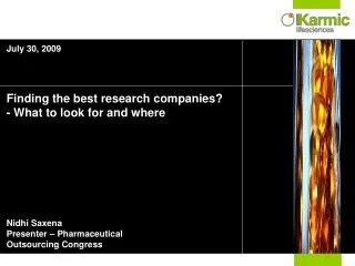 Finding the best research companies? - What to look for and where