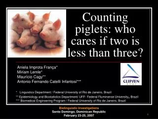 Counting piglets: who cares if two is less than three?