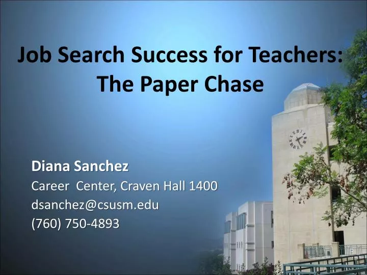 job search success for teachers the paper chase