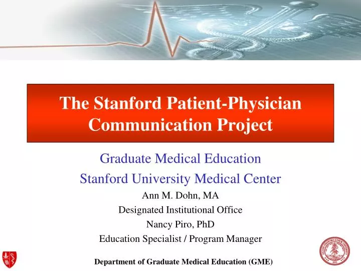 the stanford patient physician communication project
