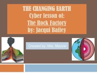 THE CHANGING EARTH Cyber lesson of: The Rock Factory by: Jacqui Bailey