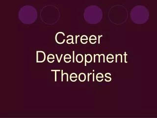 Career Development Theories