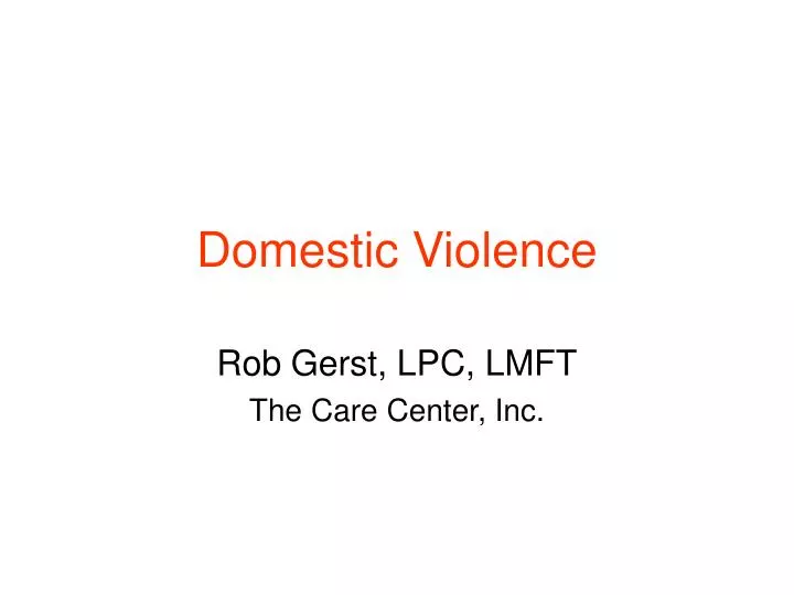 domestic violence