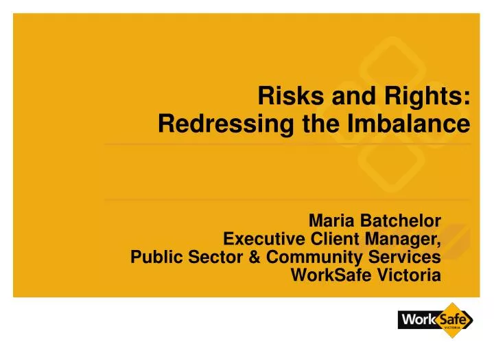 risks and rights redressing the imbalance