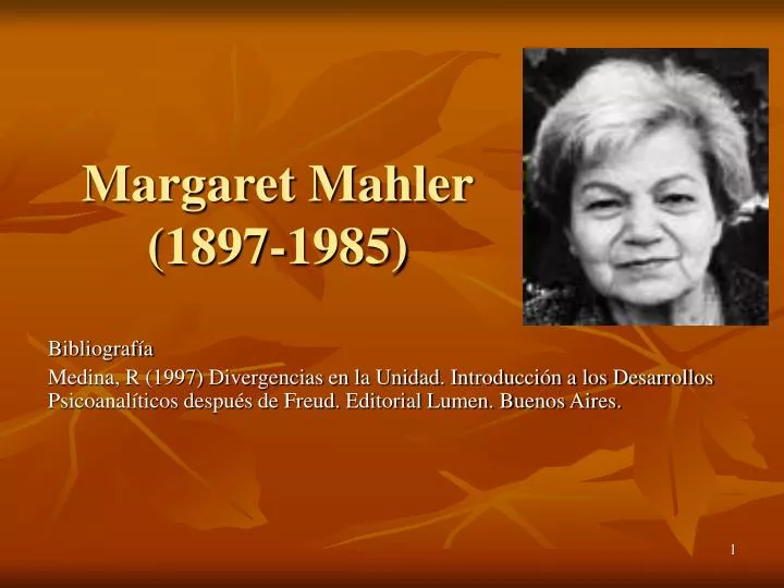 margaret mahler 1897 1985