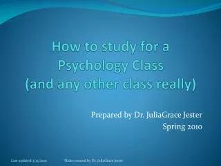 How to study for a Psychology Class (and any other class really )