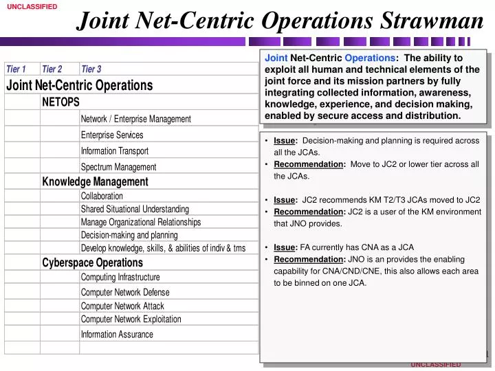 joint net centric operations strawman