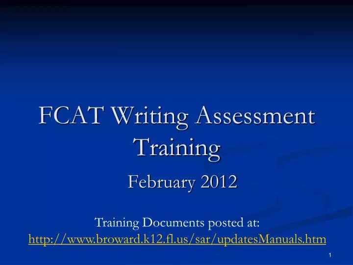 fcat writing assessment training