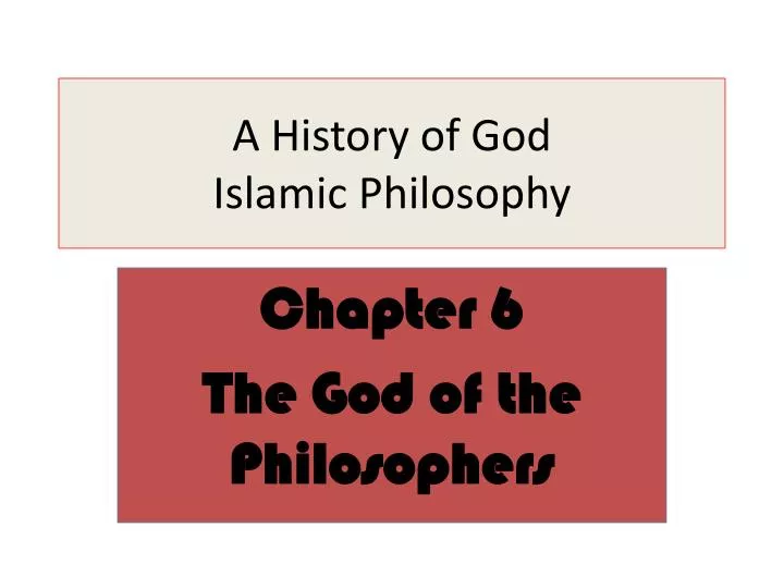 a history of god islamic philosophy