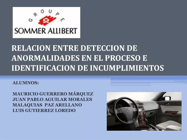 relacion entre deteccion de anormalidades en el proceso e identificacion de incumplimientos