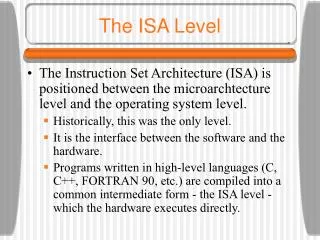 The ISA Level