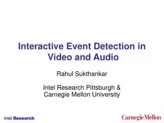 Interactive Event Detection in Video and Audio