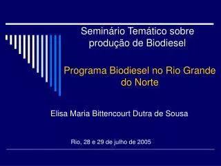 programa biodiesel no rio grande do norte