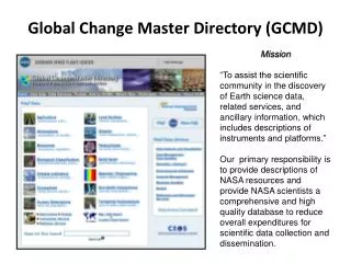 Global Change Master Directory (GCMD)