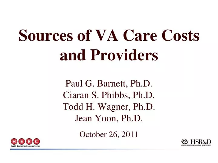 sources of va care costs and providers