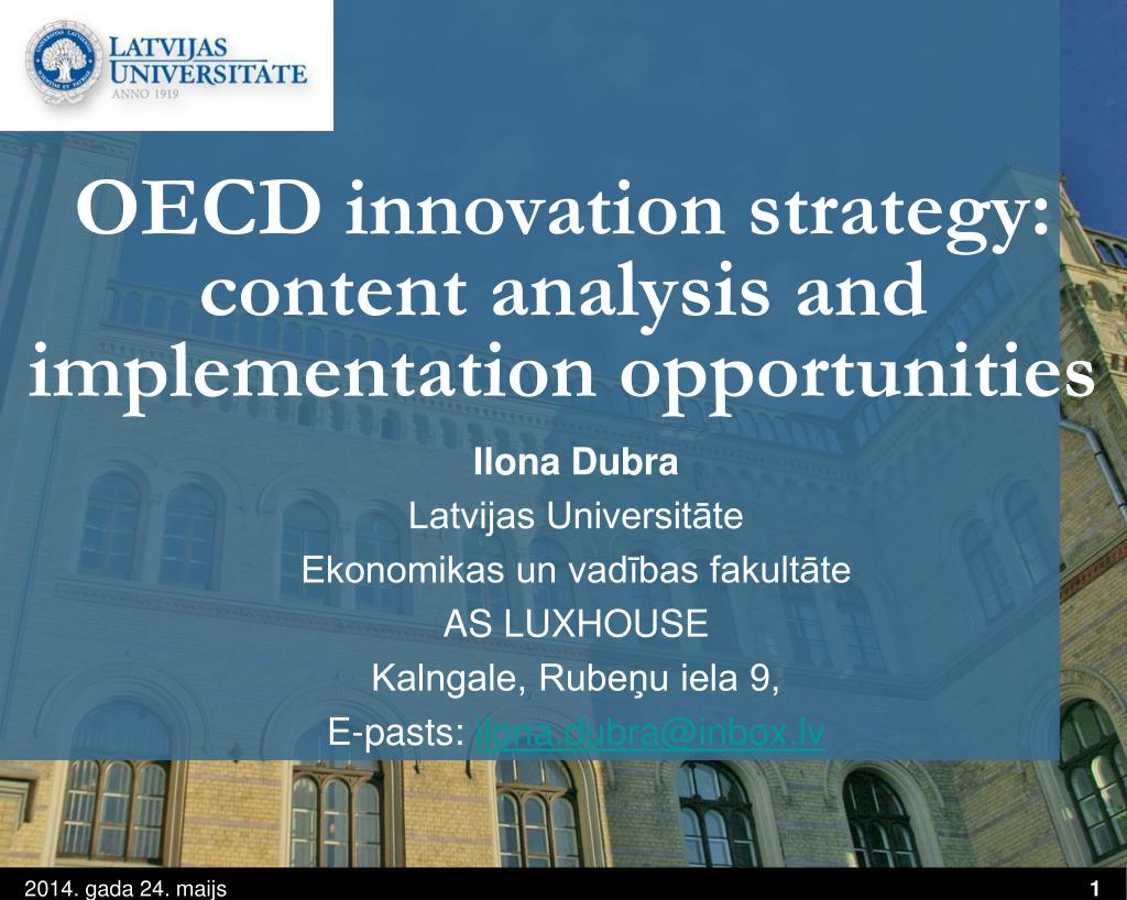 PPT - OECD innovation strategy: content analysis and implementation ...