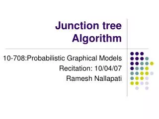 Junction tree Algorithm