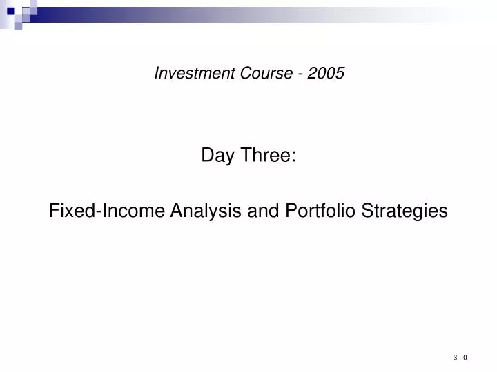 investment course 2005