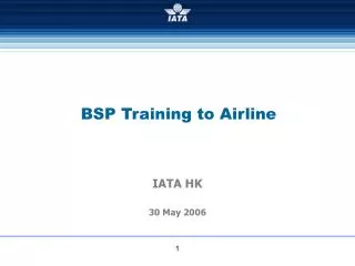 BSP Training to Airline