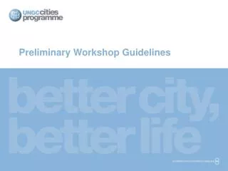 Preliminary Workshop Guidelines